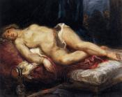 欧仁德拉克洛瓦 - Odalisque Reclining on a Divan